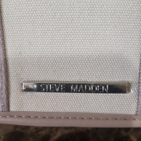 Steve Madden Cream and Pink 2 Way Tote Bag NWT - Picture 3 of 10